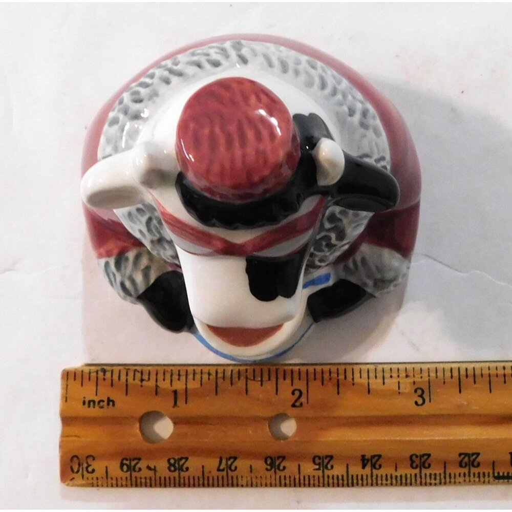 Clay Art Coffee Counter Cow Salt & Pepper Shakers 7435 Vintage 1992 Ceramic - Picture 8 of 11